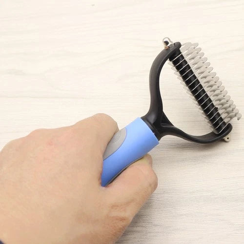Dog Dematting Comb for Long Hair – Double Sided Grooming Tool for Knot & Mat